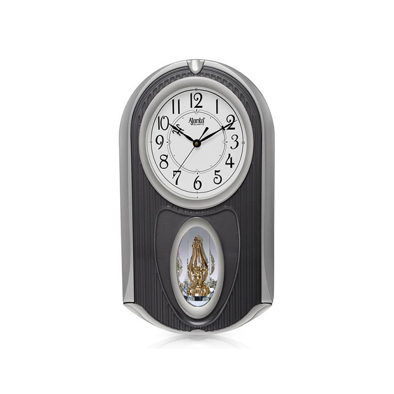 Wall Clock - Classic Musical Pendulum Quartz Wall Clock - Pendulum Clock  - 4227 - Gun Metal