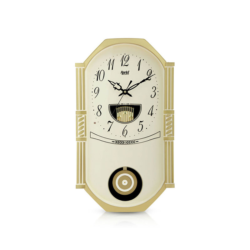 Wall Clock - Classic Musical Pendulum Quartz Wall Clock - Pendulum Clock - 427 - Ivory
