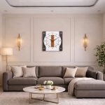 Designer Wall Clock 1437 Copper