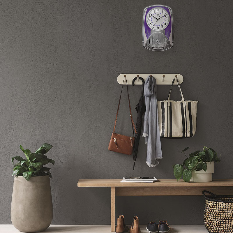 2-Pendulum-Clock-with-Decorative-Daimonds-–-2027-–-Violet