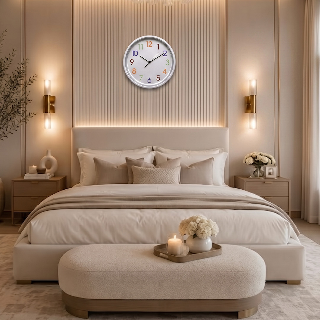 2297-1 Wall Clock - Designer Clock - 2297 - Silver - Image 1