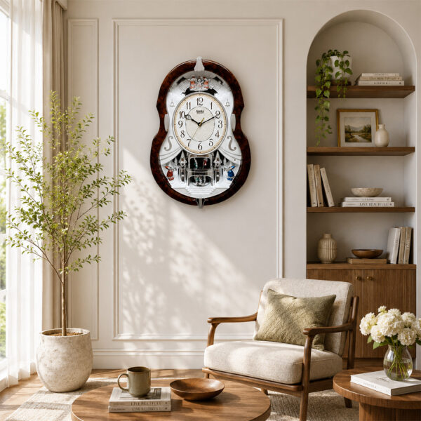 Classic Musical Pendulum Quartz Wall Clock 3427(A)