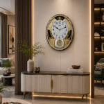 Classic Musical Pendulum Wall Clock with Swarovski Elements 4827 (