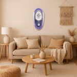 Wall Clock – Classic Musical Pendulum Quartz Wall Clock – Pendulum Clock – 1627 – Violet