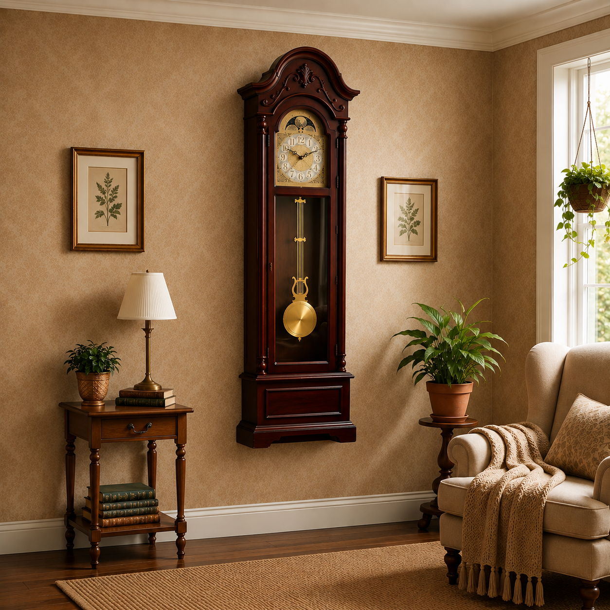 Grandfather Series Rhythmic Pendulum Clock - GF - 167 Rose Wood