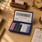 Check & Correct Desktop Calculator OT-1111 — Telephone Blue - Image 2