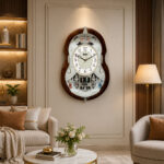 Classic Musical Pendulum Quartz Wall Clock 3427(B)