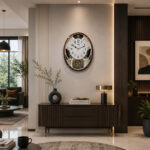 Classic Musical Pendulum Quartz Wall Clock with Swarovski Elements 4827