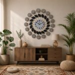 Decorative Diamond Wall Clock D.S. 187 Black