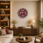 Designer Clock  - 2217 -Red - Image 2