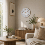 Designer Wall Clock – 2937 – Pearl White