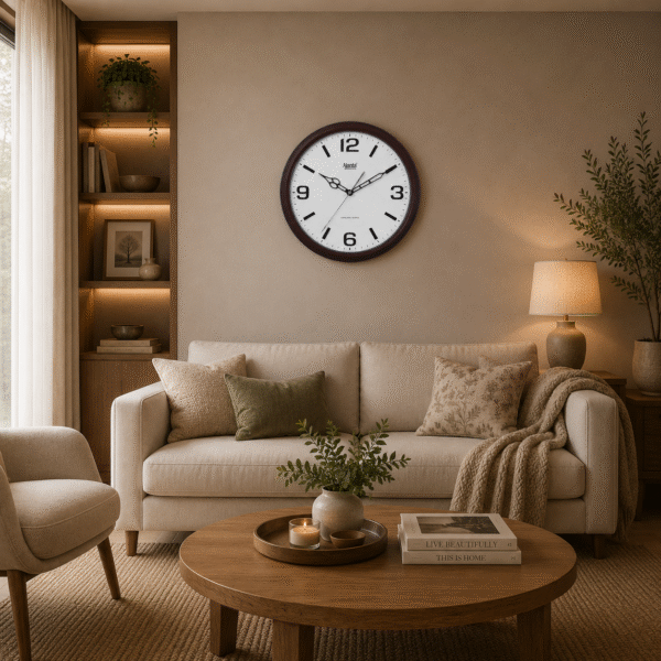 Designer Wall Clock – 3007 – Oak wood