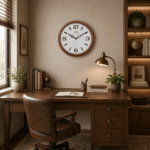 Designer Wall Clock – 3007 – Teak wood