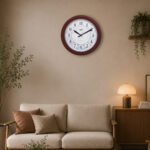 Designer Wall Clock – 5097 – Mahogany - Image 2