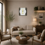 Designer Wall Clock 1437 Ivory - Image 2