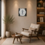 Designer Wall Clock 1437 Silver - Image 2