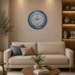 Designer Wall Clock 2877 Blue - Image 2