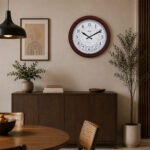 Wall Clock - Designer Clock  - 5097 -Light Oak wood - Image 2
