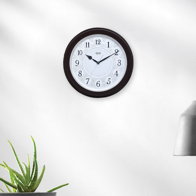Ajanta 5097 Designer Wall Clock (Oak Wood) | Orpat Group