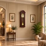 Grandfather Series Rhythmic Pendulum Clock - GF - 167 Rose Wood