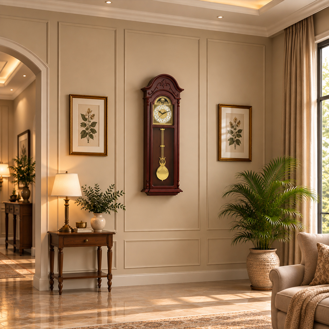Grandfather Series Rhythmic Pendulum Clock - GF - 167 Rose Wood