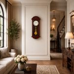 Grandfather Series Rhythmic Pendulum Clock - GF - 187 Maple Wood