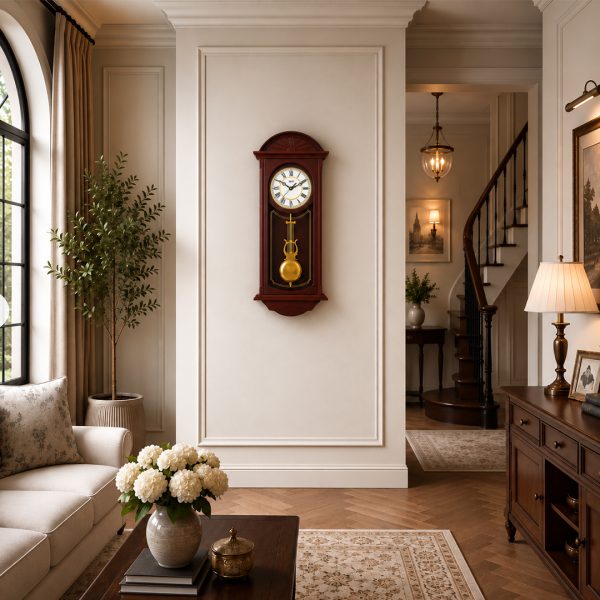 Grandfather Series Rhythmic Pendulum Clock - GF - 187 Maple Wood