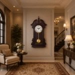 Grandfather Series Rhythmic Pendulum Clock - GF - 197 Oak Wood - Image 2