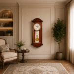 Grandfather Series Rhythmic Pendulum Clock - GF-8197 - Brown - Image 2