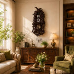 Wall Clock - Hand Crafted Cuckoo Clock - Hand Painted Solid Wood Cuckoo Clock  - CUCKOO 087 - Brown - Image 2
