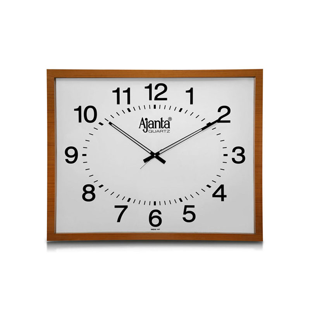 M.no147 Close up Wooden Office Wall Clock 147 Clear - Image 1