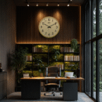 Office Wall Clock 697 Ivory