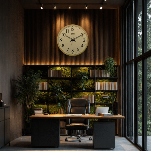 Office Wall Clock 697 Ivory