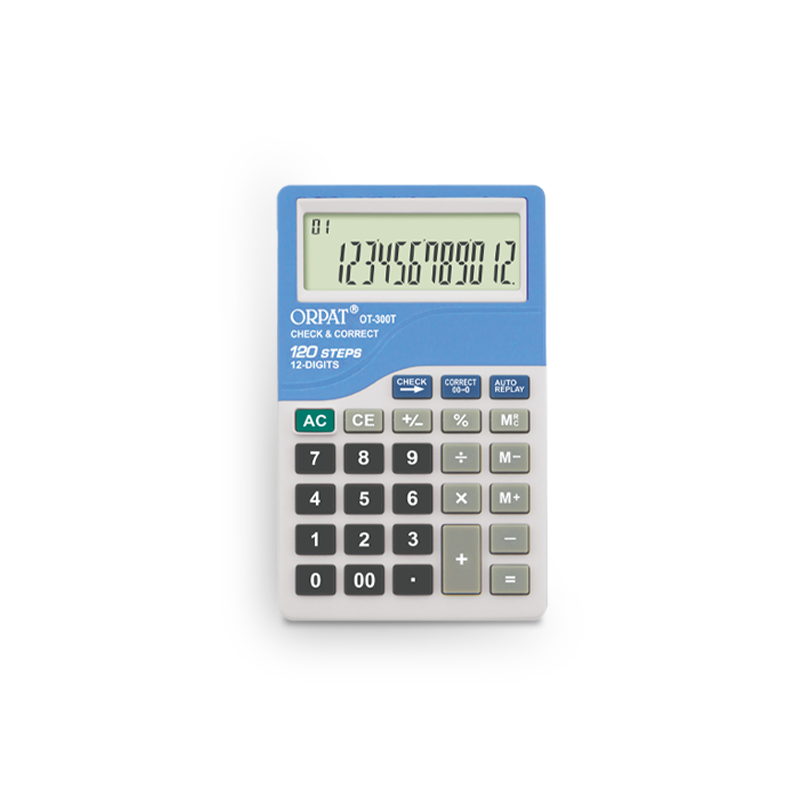 Pocket-Size-Check-and-Correct-Calculators-–-OT-300-T-–-Baby-Blue Desktop Calculator