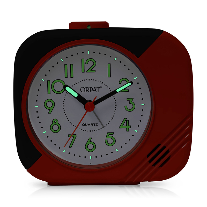 Time Piece Buzzer Alarm Clock TBB-207 (N.G.) Red