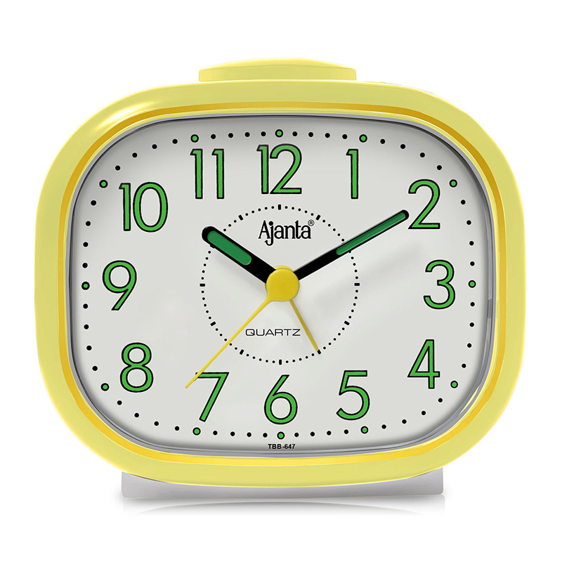 Time Piece Buzzer Alarm Clock TBB-647 Yellow
