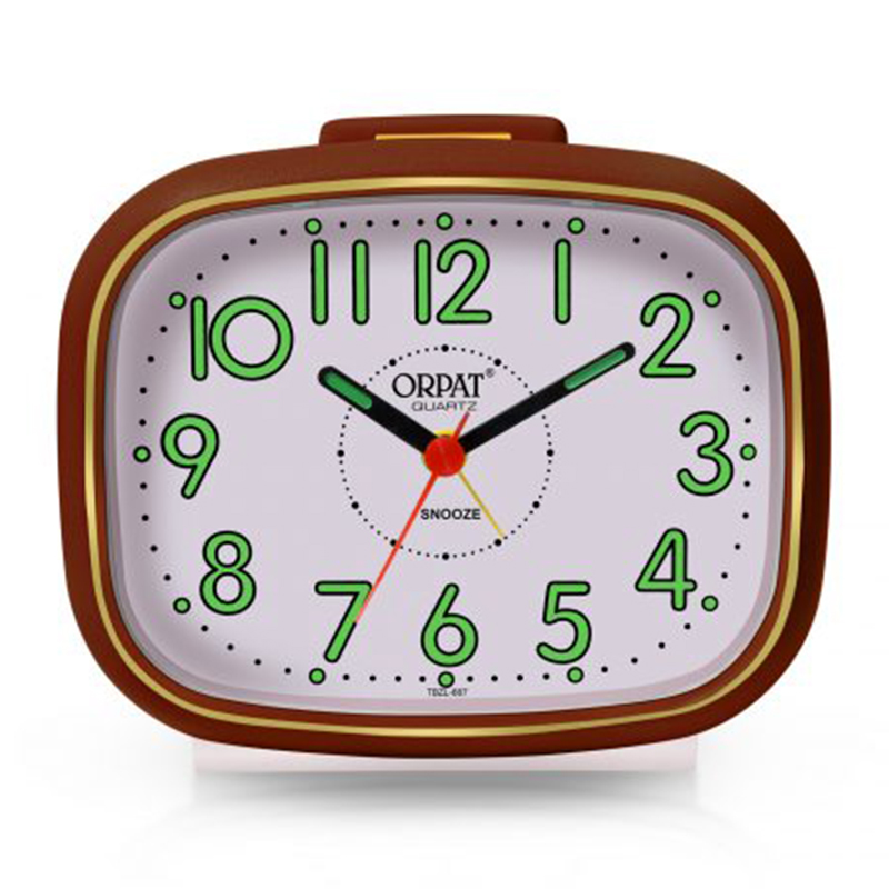 Time PieceSnooze Buzzer Alarm Clock TBZL-667 Red