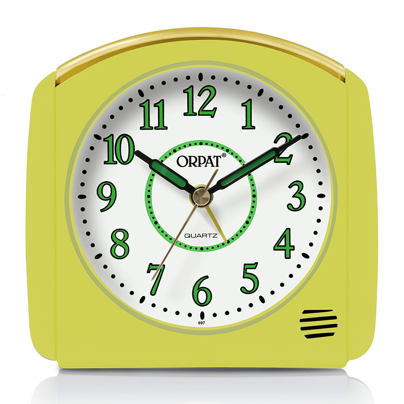 Time PieceSnooze Buzzer Alarm Clock TBZL-697 Yellow