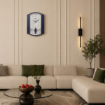 Wall Clock – Classic Musical Pendulum Quartz Wall Clock – Pendulum Clock – 1927 – Blue