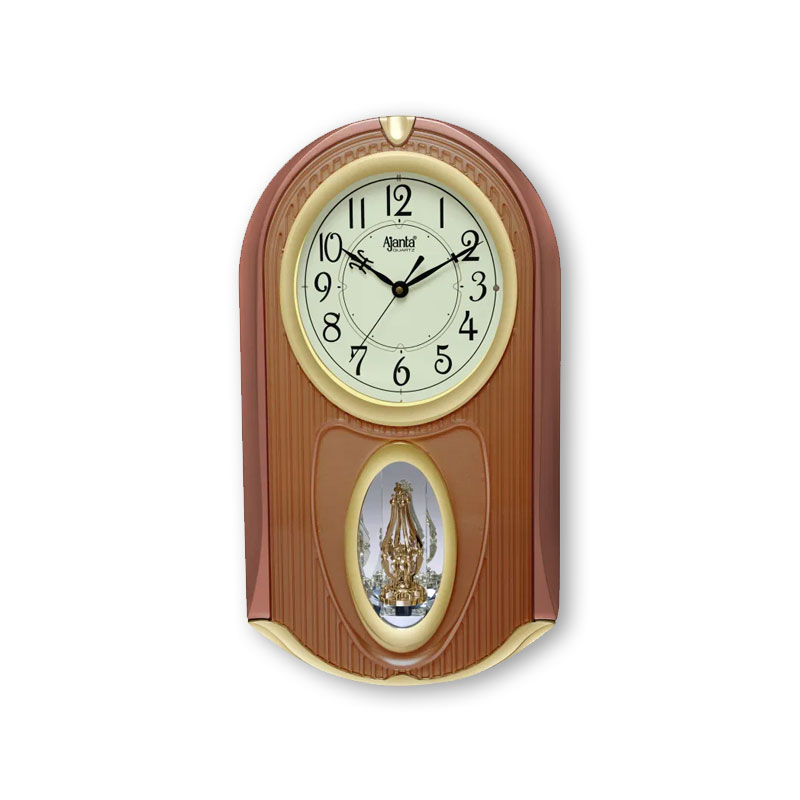 Wall Clock - Classic Musical Pendulum Quartz Wall Clock - Pendulum Clock - 4227 - Copper