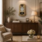 Wall Clock – Classic Musical Pendulum Quartz Wall Clock – Pendulum Clock – 4627 – Golden (1)