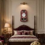 Wall Clock – Classic Musical Pendulum Quartz Wall Clock – Pendulum Clock – 4627 – Red (1)