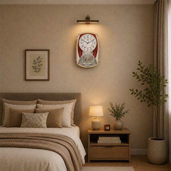 Wall-Clock-–-Classic-Musical-Pendulum-Quartz-Wall-Clock-–-Pendulum-Clock-with-Decorative-Daimonds-–-2027-–-Red