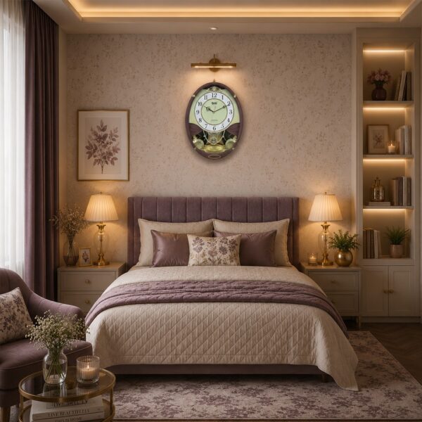 Wall-Clock-–-Classic-Musical-Pendulum-Quartz-Wall-Clock-–-Pendulum-Clock-with-Decorative-Daimonds-–-3927-–-Brown