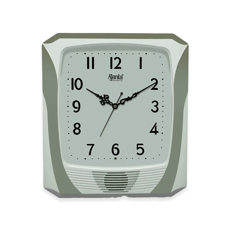 Wall Clock - Classic Musical Quartz Wall Clock - Plain Musical Clock  - 857 - White