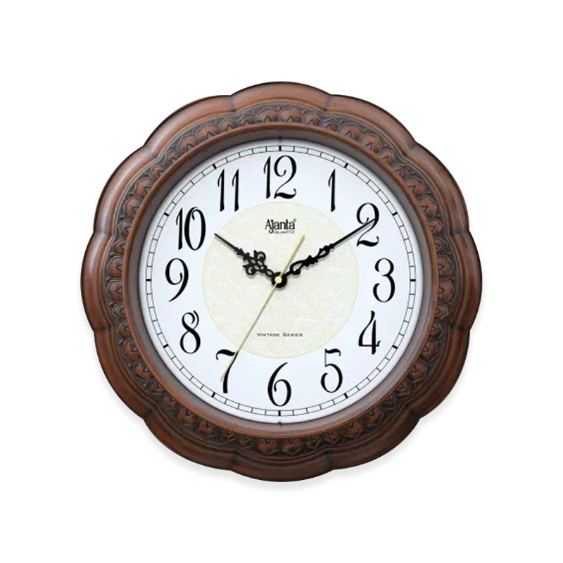 Wall Clock - Vintage series Clock  - 7037 - Teak wood