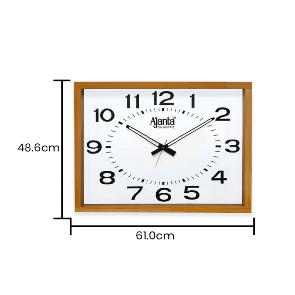 add-Wooden Office Clock – 145 – Clear