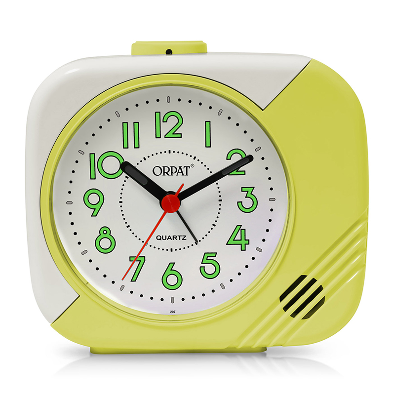 Time Piece Buzzer Alarm Clock TBB-207 Lemon Yellow