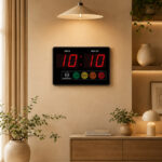 Digital Calendar Wall Clock – DC-147 - BLACK - Image 2