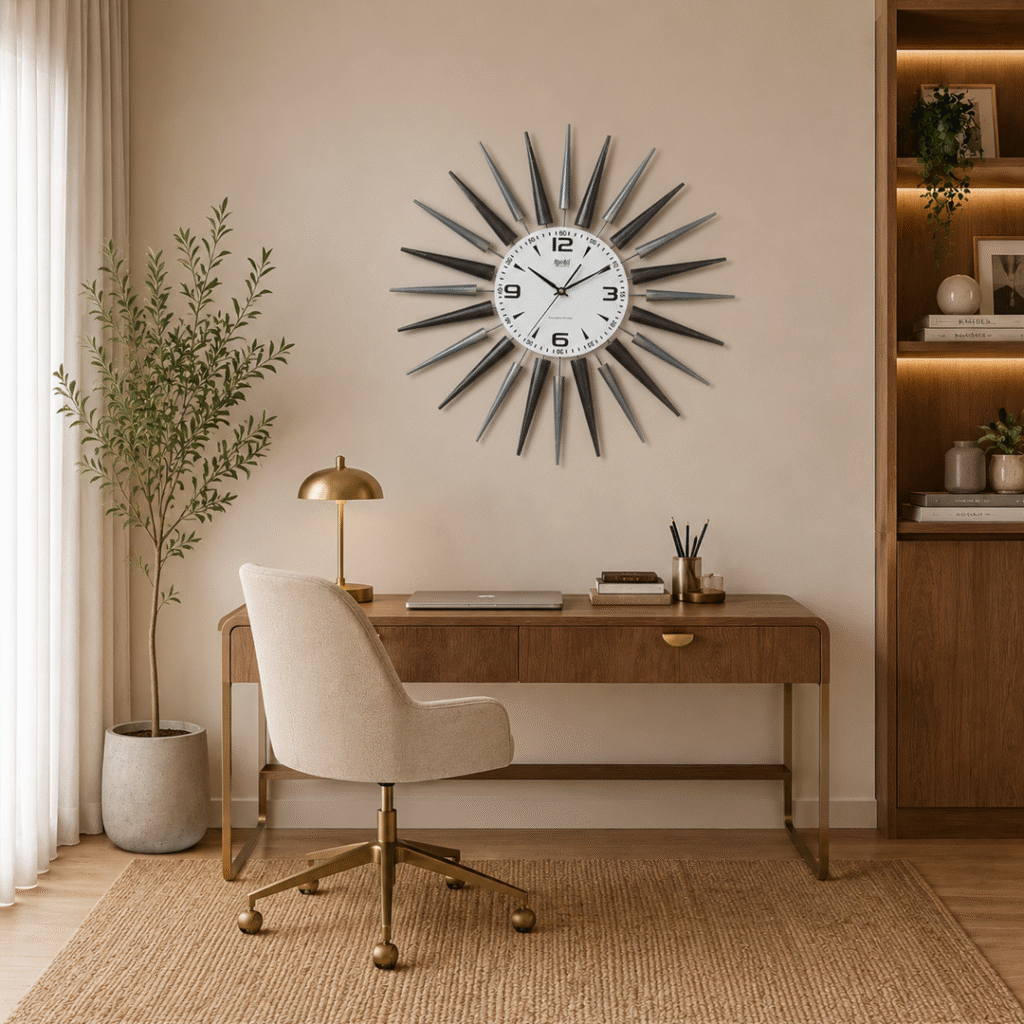 Wall-Clock-–-Designer-Clock-–-DS-387-–-Black